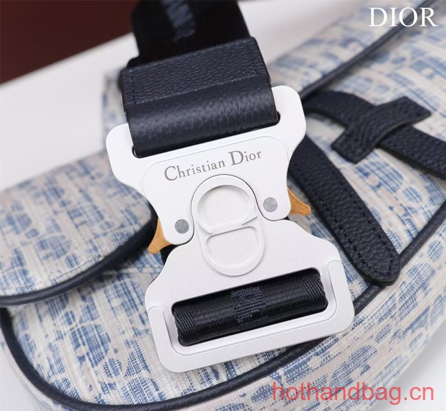 Dior Essentials SADDLE BAG Oblique Jacquard 1ADPO093 light blue Dior Essentials SADDLE BAG Oblique Jacquard 1ADPO093 light blue