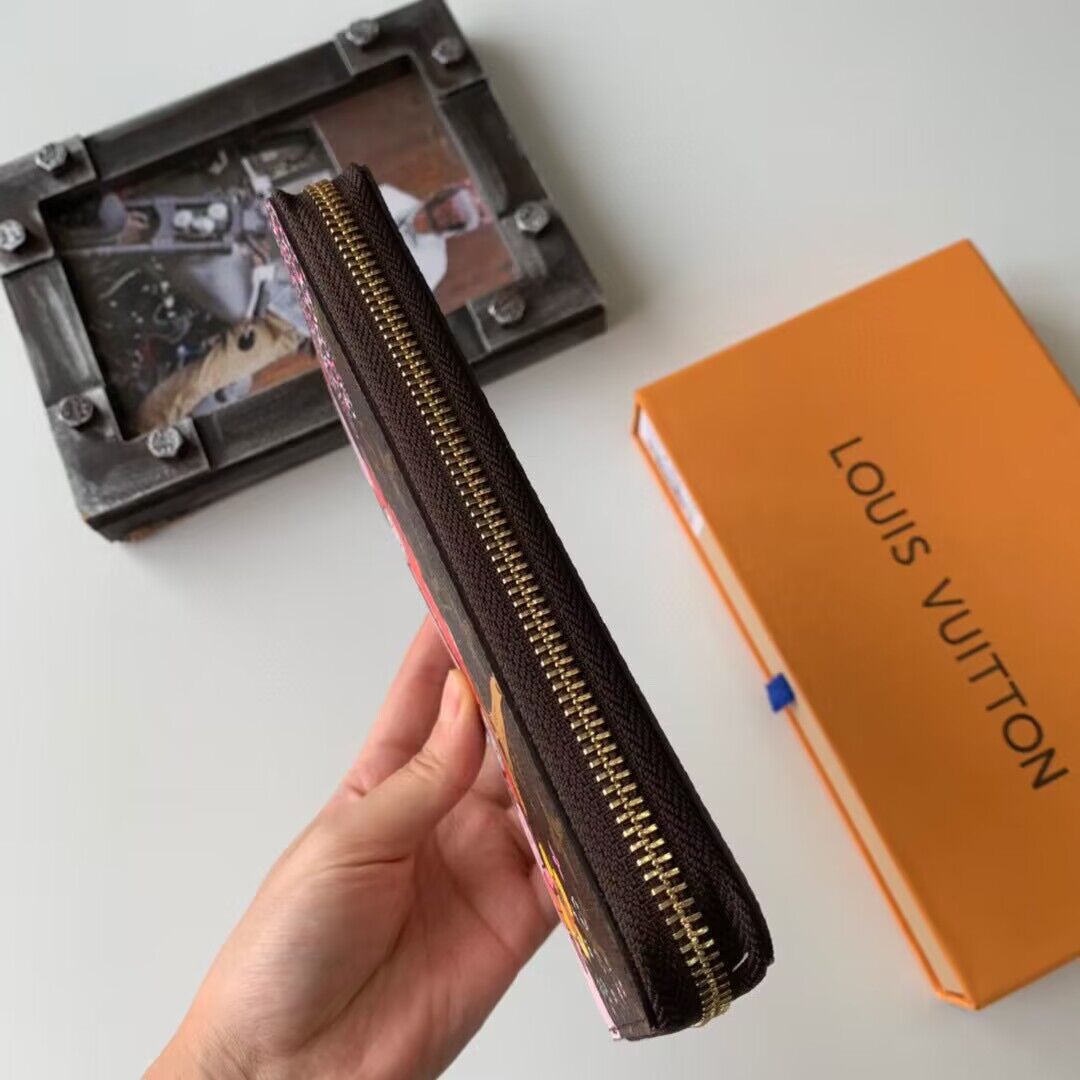 Louis Vuitton Monogram Canvas Zippy Color Pring Wallet M60017 Louis Vuitton Monogram Canvas Zippy Color Pring Wallet M60017