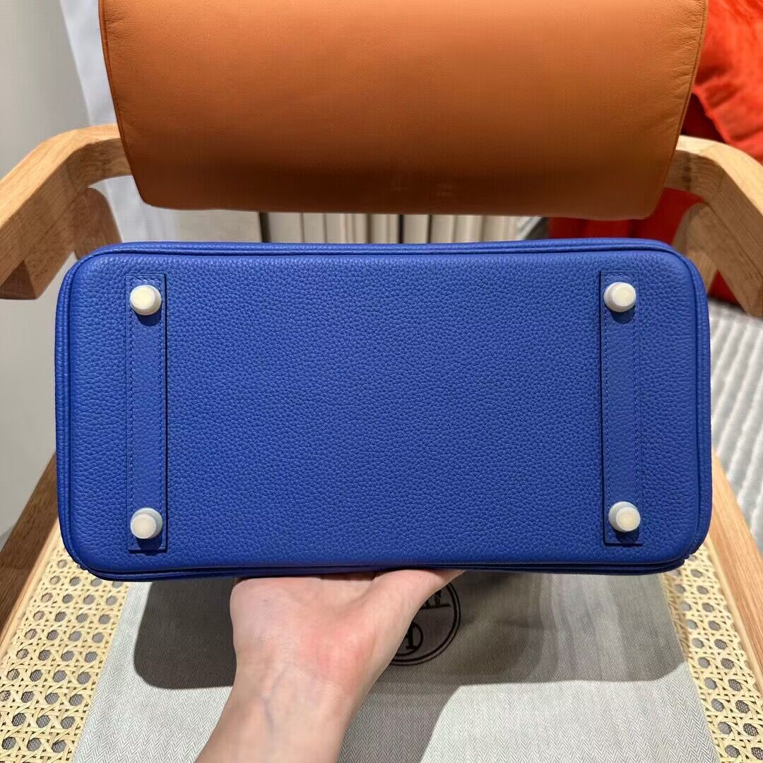 Hermes Bikin 30CM Original Togo Leather HB30O Blue Hermes Bikin 30CM Original Togo Leather HB30O Blue