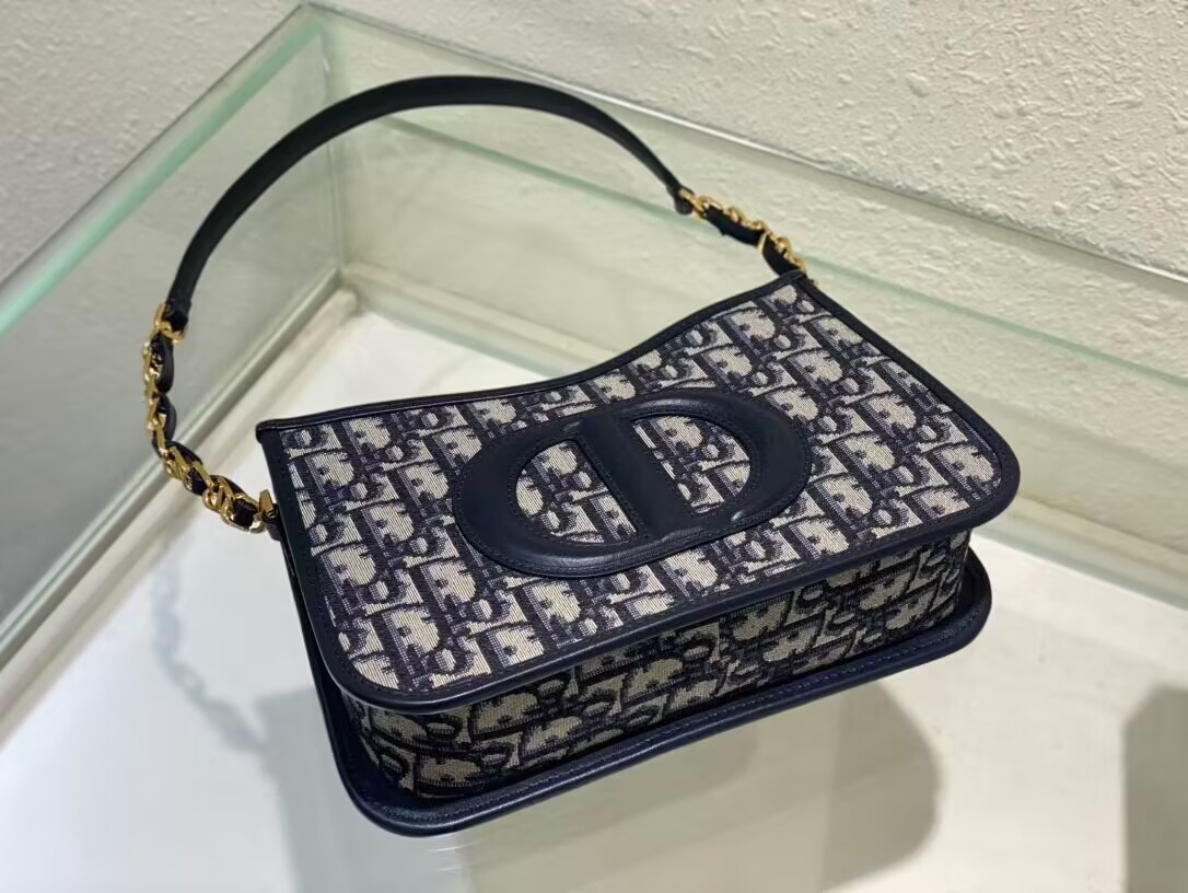 Dior CD SIGNATURE HOBO MINI BAG Blue Dior Oblique Jacquard S2213UTZ Dior CD SIGNATURE HOBO MINI BAG Blue Dior Oblique Jacquard S2213UTZ