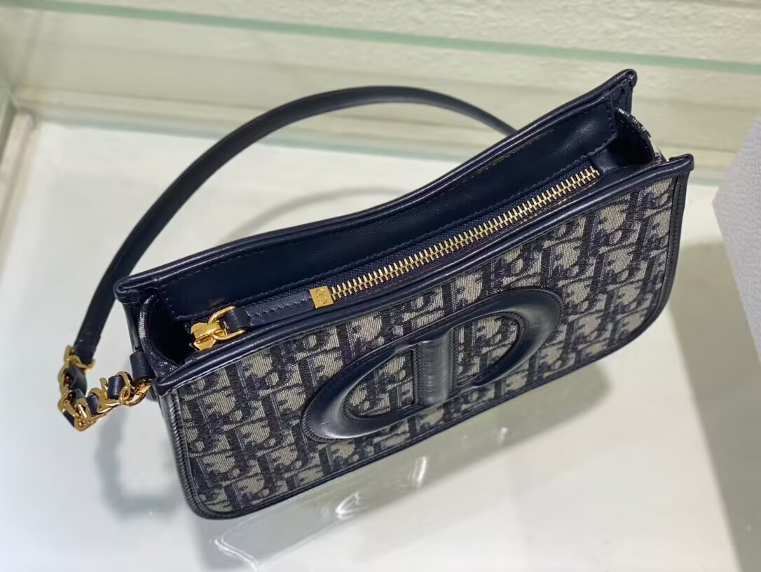 Dior CD SIGNATURE HOBO MINI BAG Blue Dior Oblique Jacquard S2213UTZ Dior CD SIGNATURE HOBO MINI BAG Blue Dior Oblique Jacquard S2213UTZ