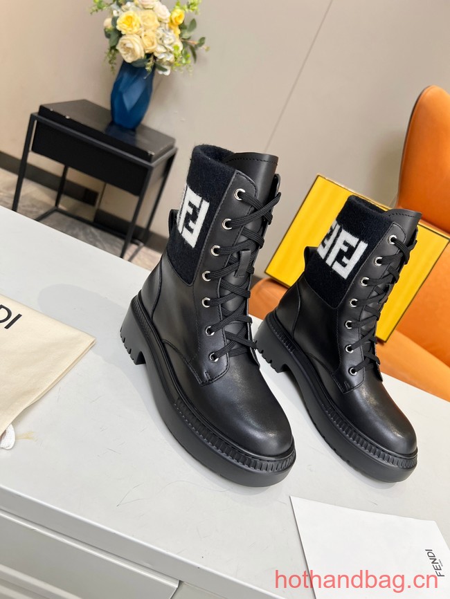 Fendi graphy leather biker boots 93705-5