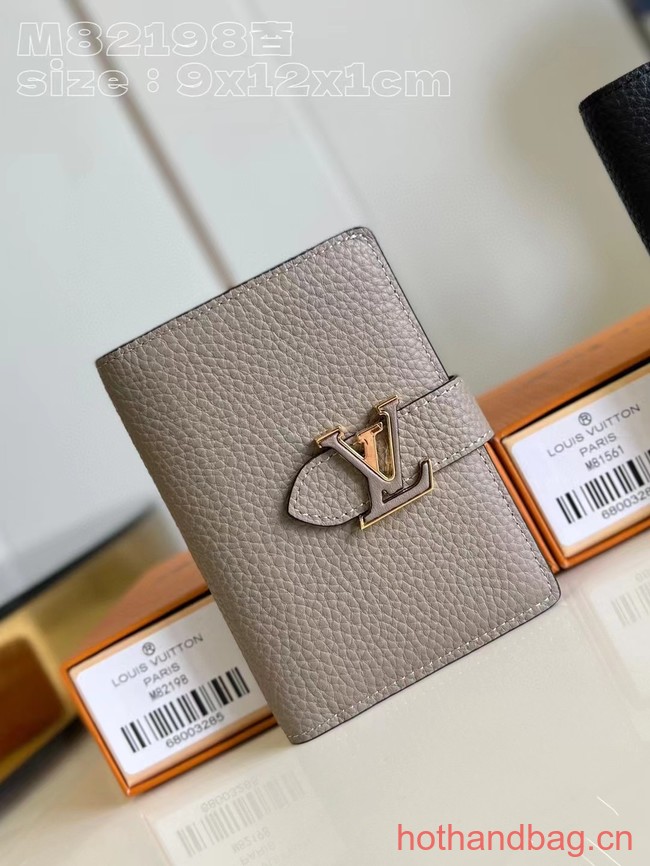 Louis Vuitton Vertical Compact Wallet M82461 gray