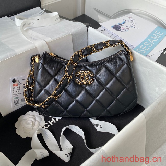 Chanel SMALL HOBO HANDBAG AS4422 black