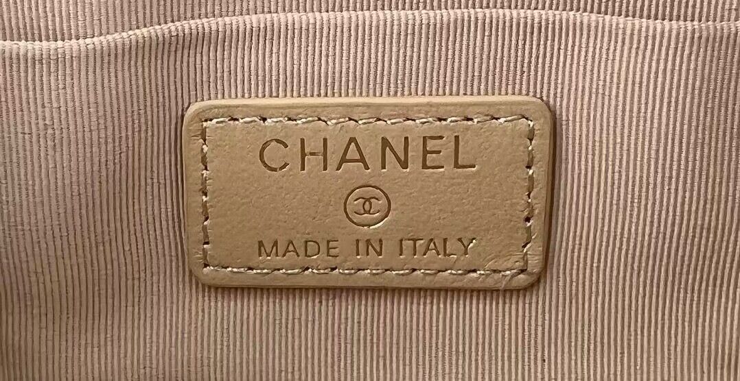 CHANEL 22B Kelly Pearl Top Handle Bag AP3562 Apricot CHANEL 22B Kelly Pearl Top Handle Bag AP3562 Apricot