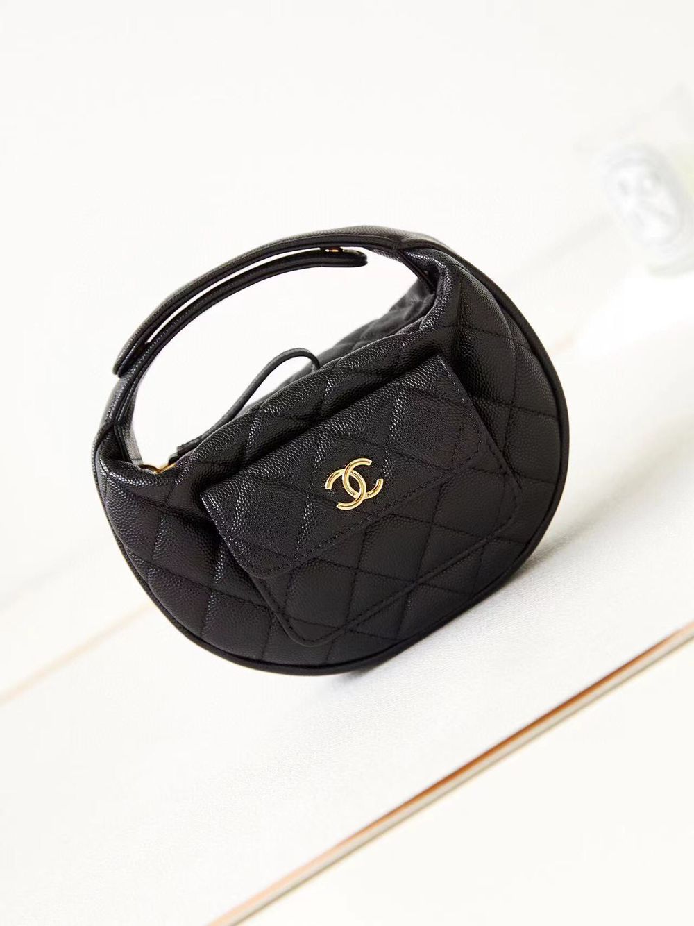 Chanel Caviar Quilted Polly Pocket AP3467 Black