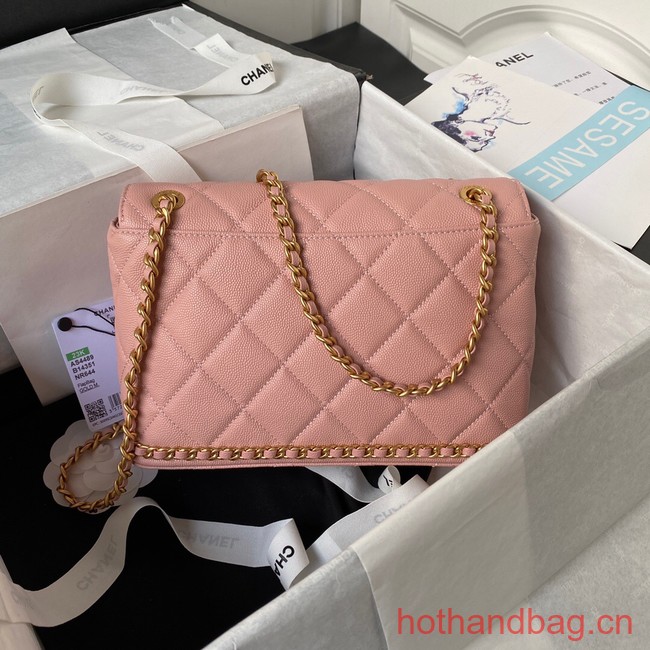 Chanel SMALL FLAP BAG AS4489 pink