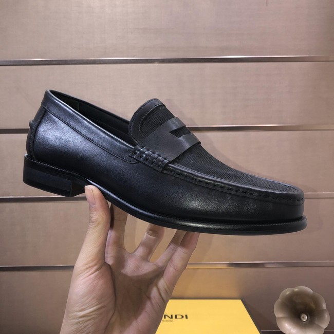 Fendi Mens FF Squared leather loafers 93833-5