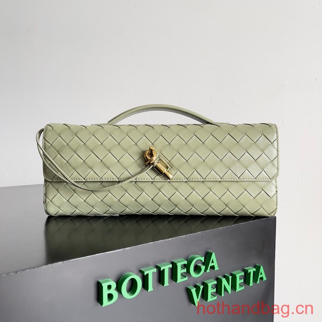 Bottega Veneta Long Clutch Andiamo With Handle 741511 light green