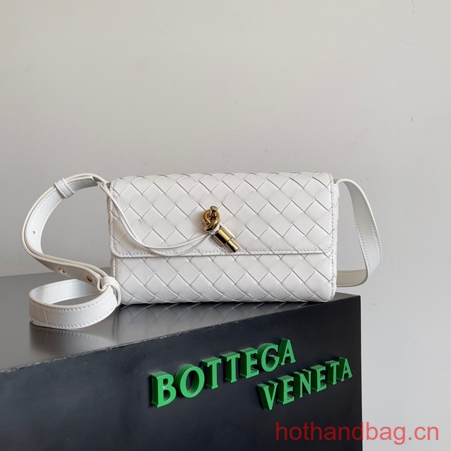 Bottega Veneta Mini Andiamo Cross-Body Bag 755545 white