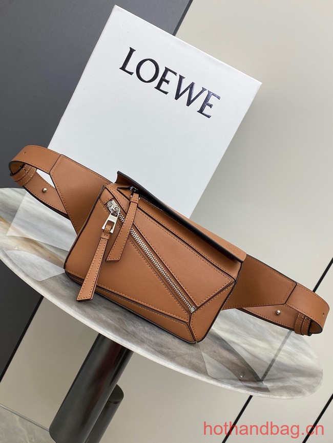 Loewe mini Classic Leather Puzzle Fanny Pack 02948 brown