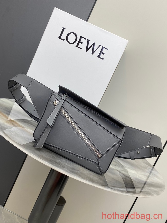 Loewe mini Classic Leather Puzzle Fanny Pack 02948 gray