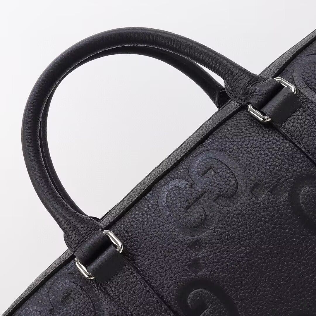 Gucci Jumbo GG Leather Briefcase 658573 Black Gucci Jumbo GG Leather Briefcase 658573 Black