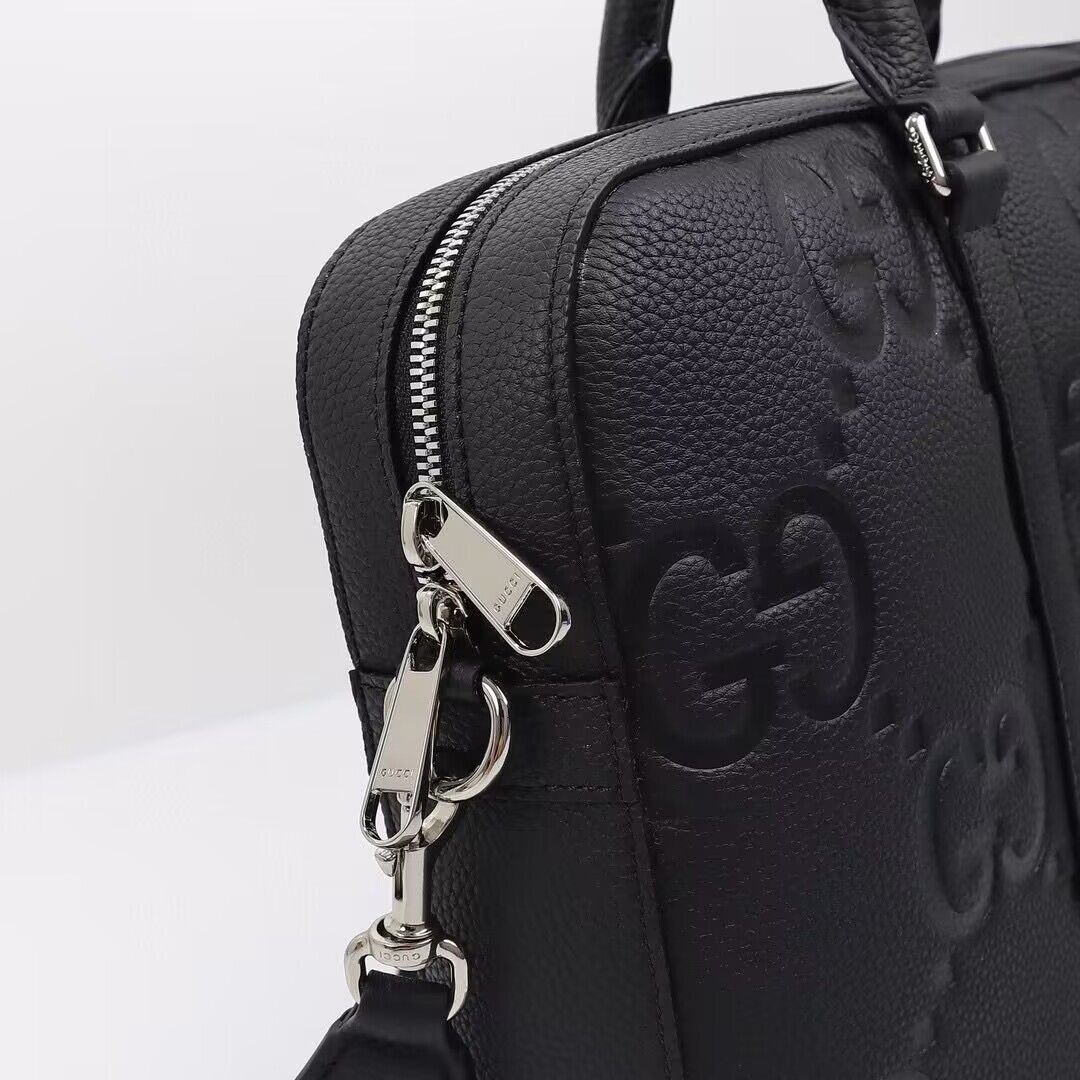 Gucci Jumbo GG Leather Briefcase 658573 Black Gucci Jumbo GG Leather Briefcase 658573 Black