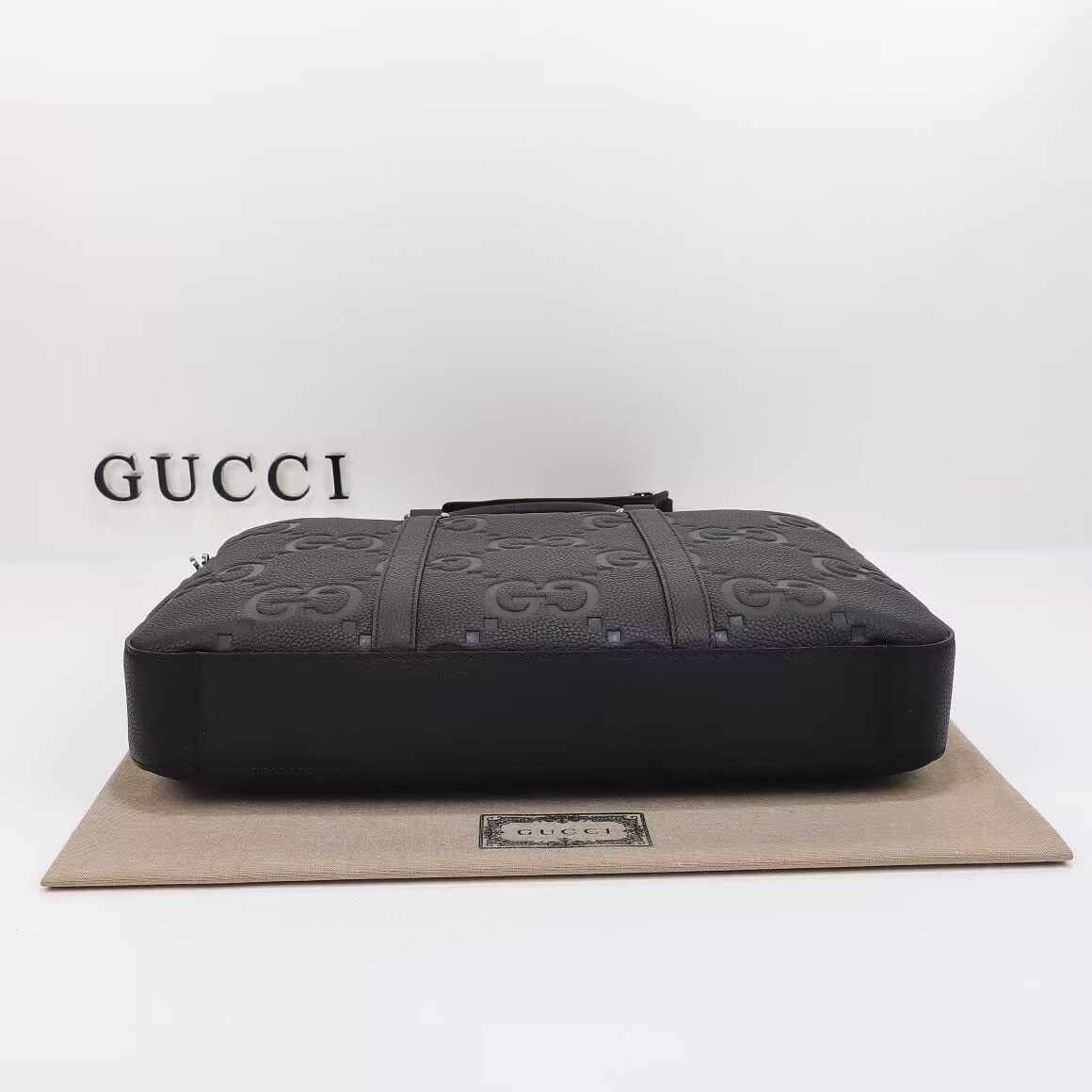 Gucci Jumbo GG Leather Briefcase 658573 Black Gucci Jumbo GG Leather Briefcase 658573 Black