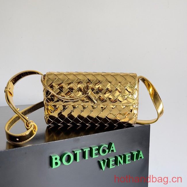 Bottega Veneta Mini Andiamo Cross-Body Bag 755545 gold