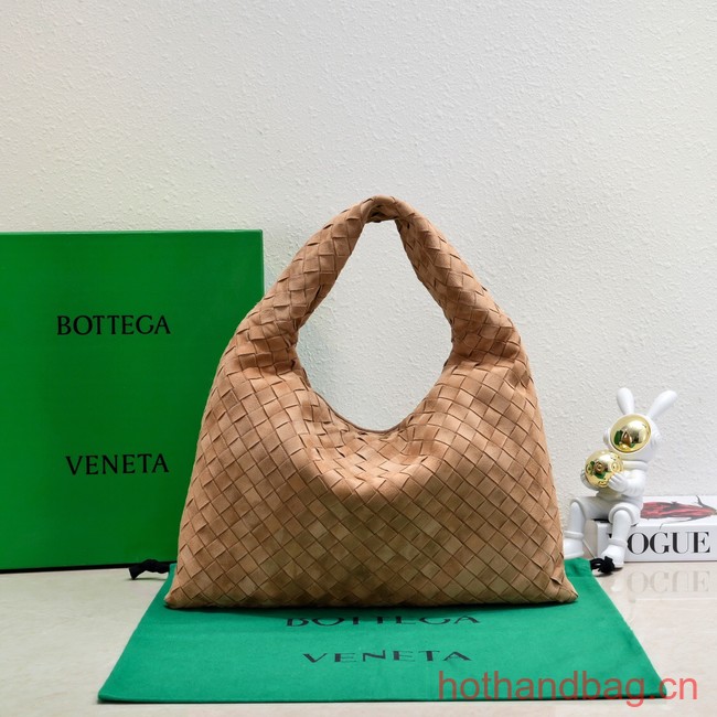 Bottega Veneta Small Hop Hop intrecciato suede top handle bag 763966 Acorn