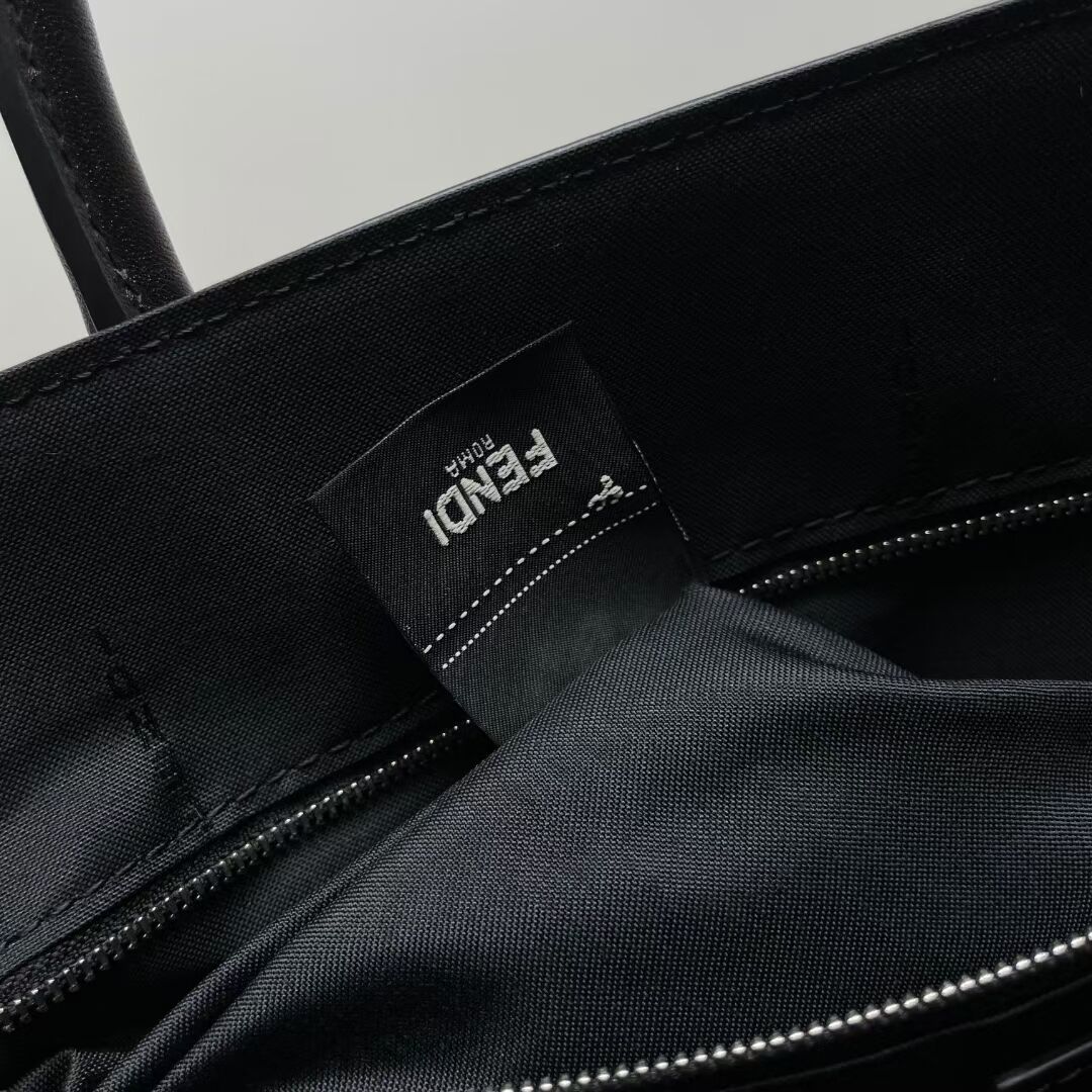 Fendi x FRGMT brown FF fabric bag Shopper F7678 black Fendi x FRGMT brown FF fabric bag Shopper F7678 black