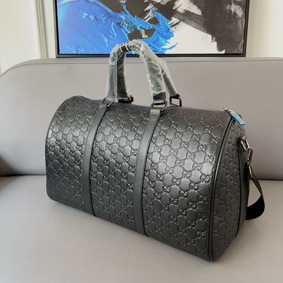 Gucci Original Leather Keepall Strap Travel Bag 206501 Black Gucci Original Leather Keepall Strap Travel Bag 206501 Black