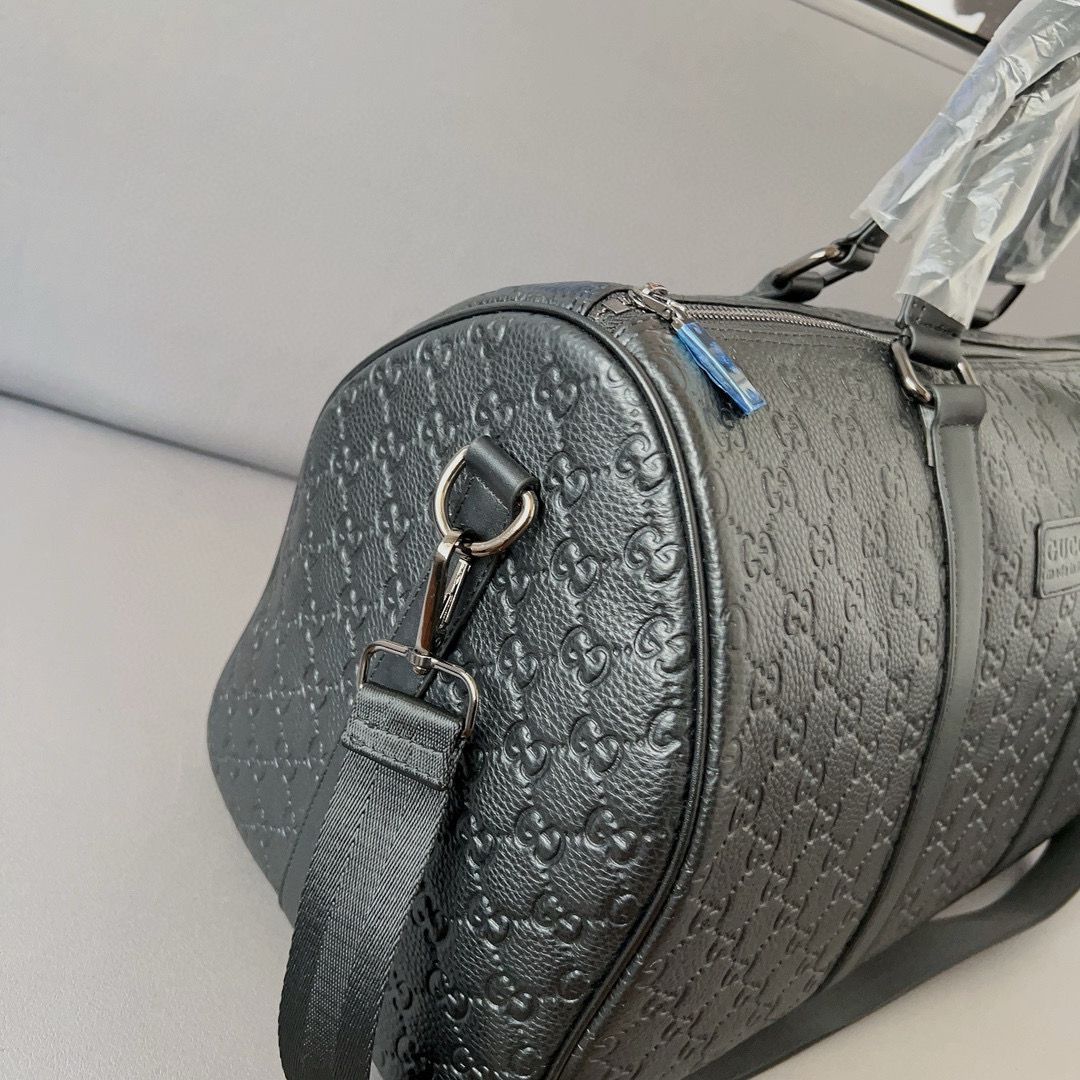 Gucci Original Leather Keepall Strap Travel Bag 206501 Black Gucci Original Leather Keepall Strap Travel Bag 206501 Black