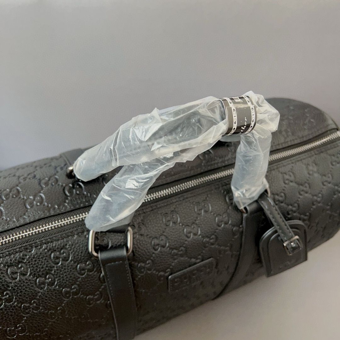 Gucci Original Leather Keepall Strap Travel Bag 206501 Black Gucci Original Leather Keepall Strap Travel Bag 206501 Black