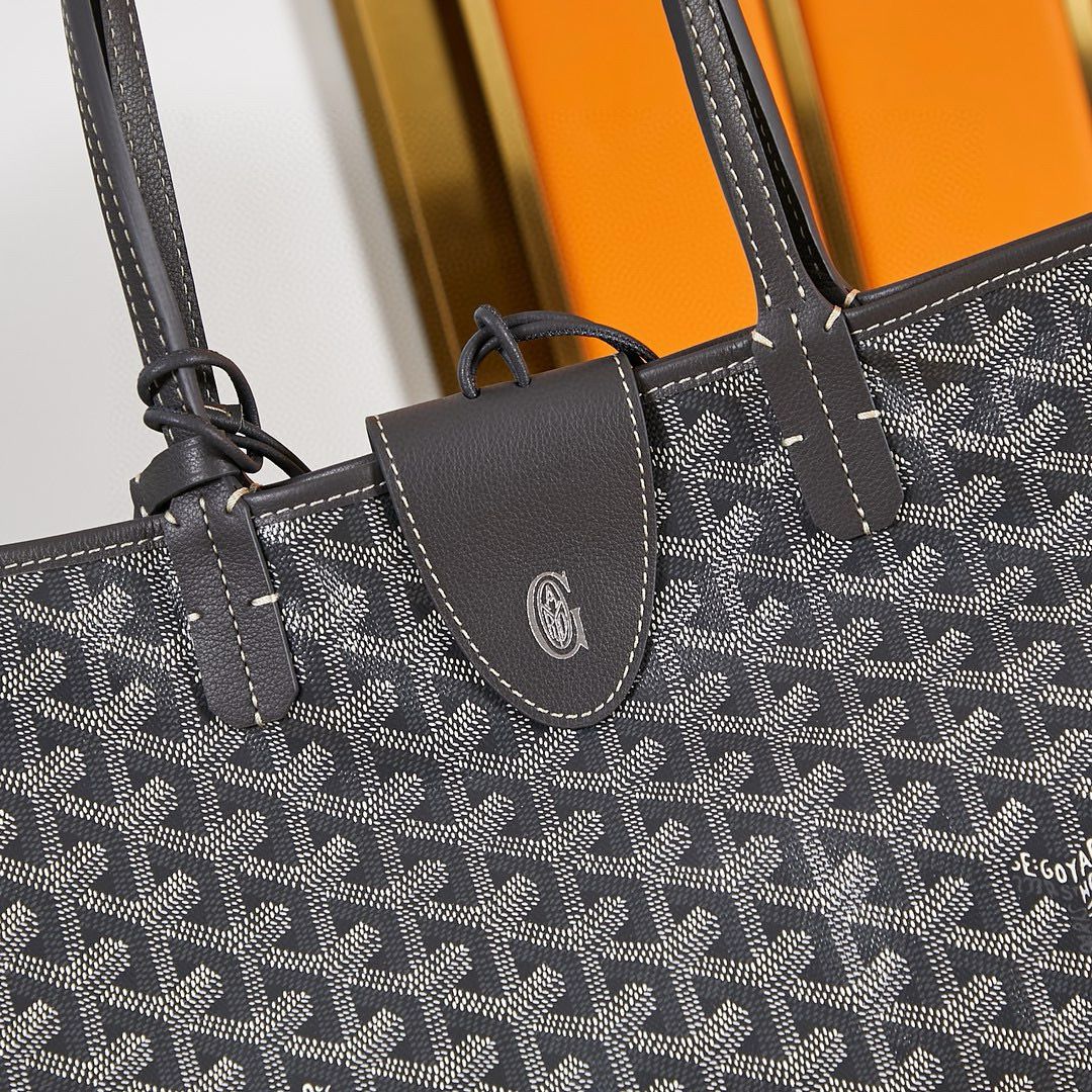 Goyard Y Doodling Calfskin Leather Tote Bag A36987 Grey Goyard Y Doodling Calfskin Leather Tote Bag A36987 Grey