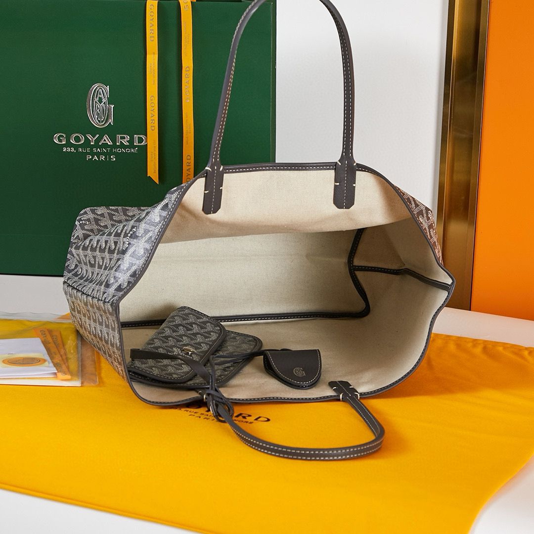 Goyard Y Doodling Calfskin Leather Tote Bag A36987 Grey Goyard Y Doodling Calfskin Leather Tote Bag A36987 Grey