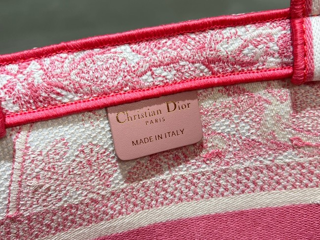 Dior HAT BASKET BAG Natural Multicolor Albero della Vita Embroider M1328CES rose