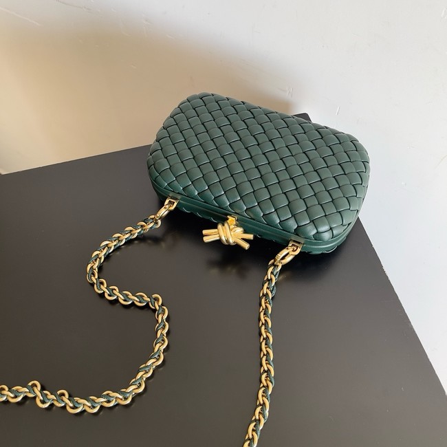 Bottega Veneta Knot With Chain 776662 Emerald Green