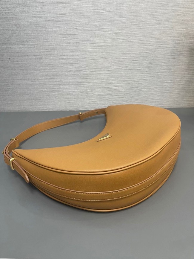 Prada Large leather shoulder bag 1BC212 Caramel