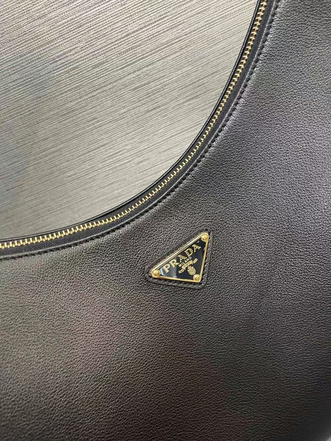 Prada Large leather shoulder bag 1BC212 black