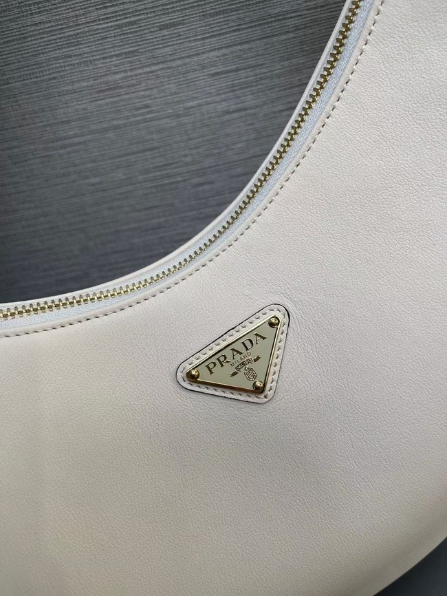 Prada Large leather shoulder bag 1BC212 white