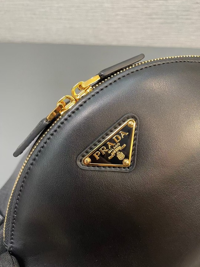 Prada Leather mini shoulder bag 1BH212 black