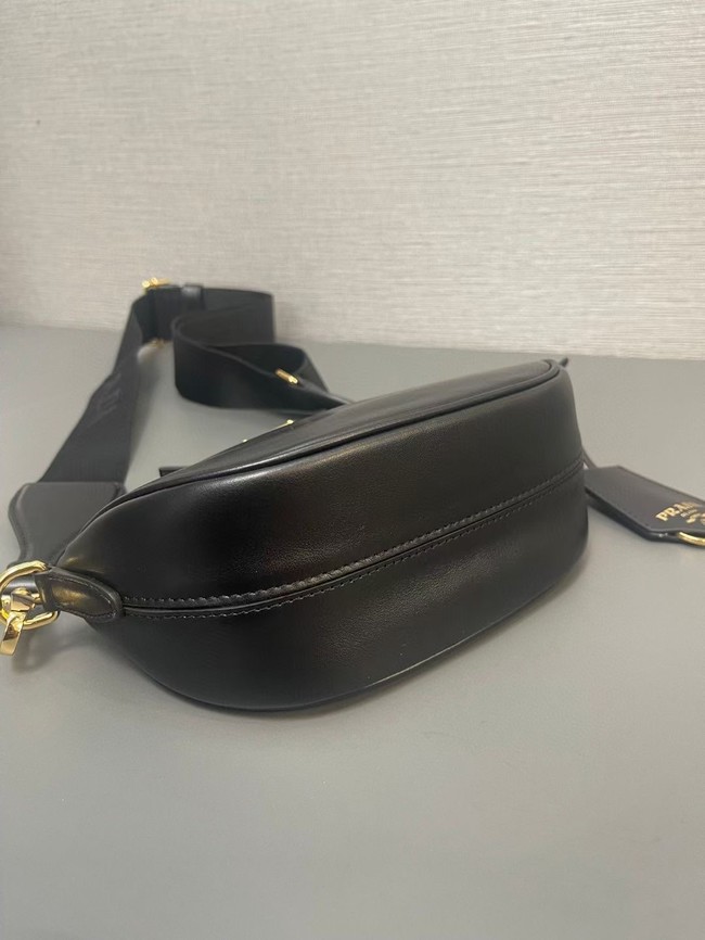 Prada Leather mini shoulder bag 1BH212 black