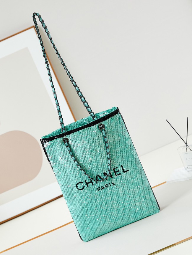 Chanel SHOPPING BAG AS4856 Green & Black