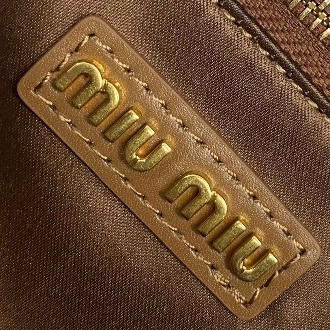 MIU MIU Original Leather Top Handle Bag 5BB147 BROWN