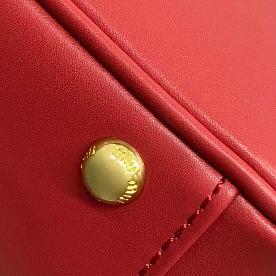 MIU MIU Original Leather Top Handle Bag 5BB147 RED