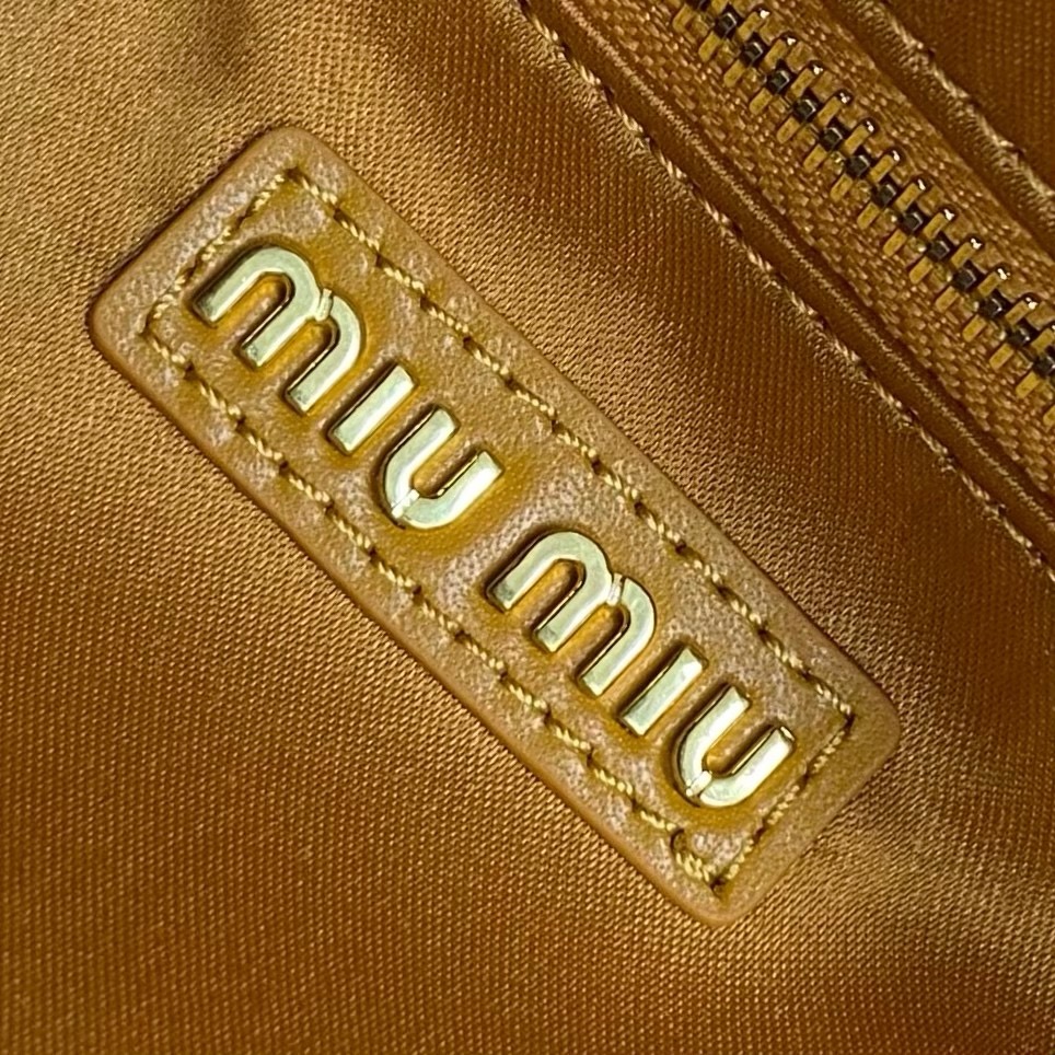 MIU MIU Original Leather Top Handle Bag 5BB147 YELLOW