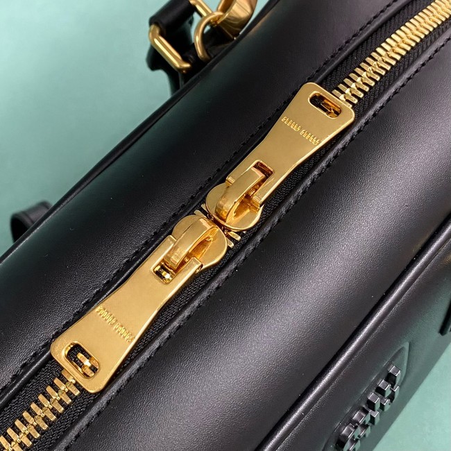 MIU MIU Original Leather Top Handle Bag 5BB148 black