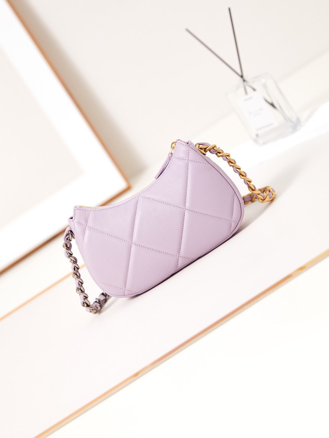 CHANEL 19 CLUTCH WITH CHAIN AP3763 purple