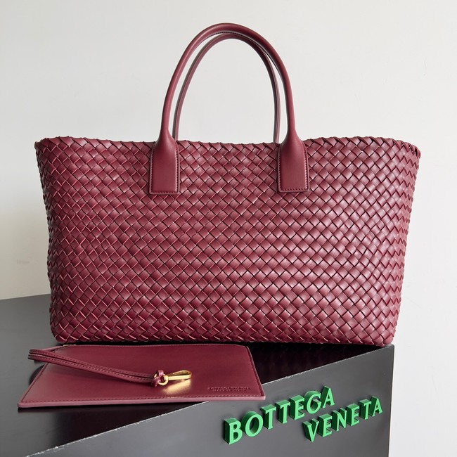 Bottega Veneta Large intreccio leather tote bag 608811 Barolo