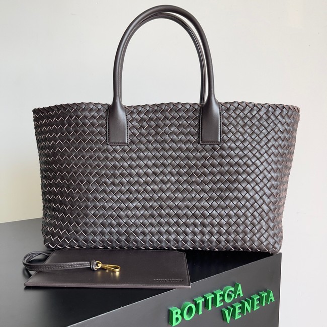 Bottega Veneta Large intreccio leather tote bag 608811 Coffee