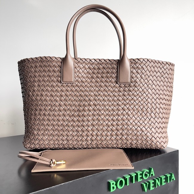 Bottega Veneta Large intreccio leather tote bag 608811 Taupe