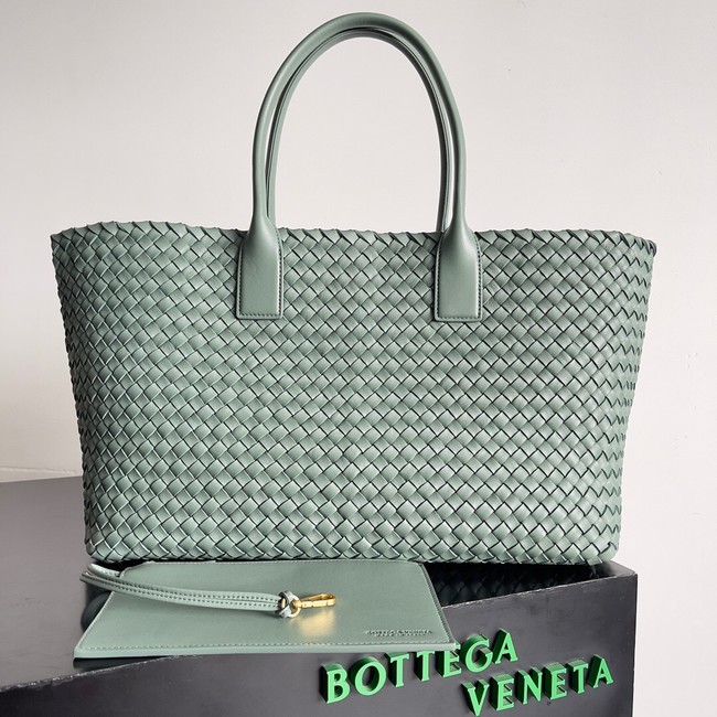 Bottega Veneta Large intreccio leather tote bag 608811 Travertine
