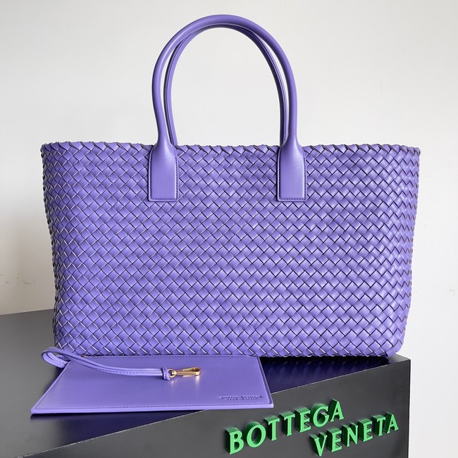 Bottega Veneta Large intreccio leather tote bag 608811 Purple