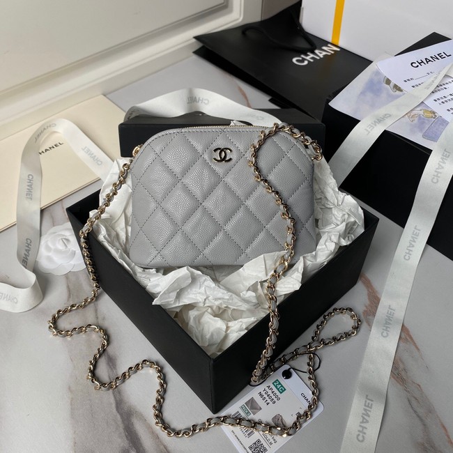 CHANEL CLUTCH WITH CHAIN AP4000 gray