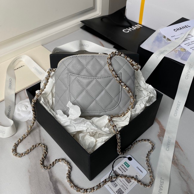 CHANEL CLUTCH WITH CHAIN AP4000 gray