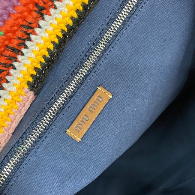 MIUMIU IN RAFFIA Shoulder Bags 5BB159 Rainbow