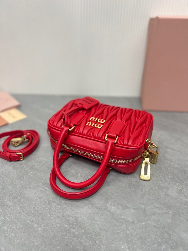 MIU MIU Original Leather Top Handle Bag 5BB123 red
