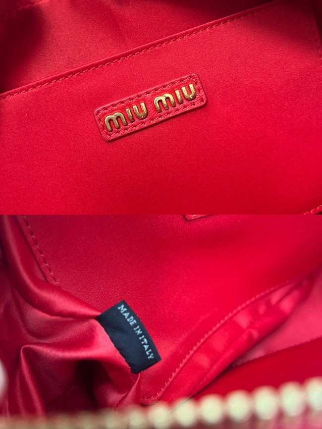 MIU MIU Original Leather Top Handle Bag 5BB123 red